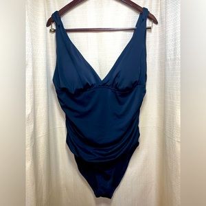 Time & Tru Black one piece swim suit XL